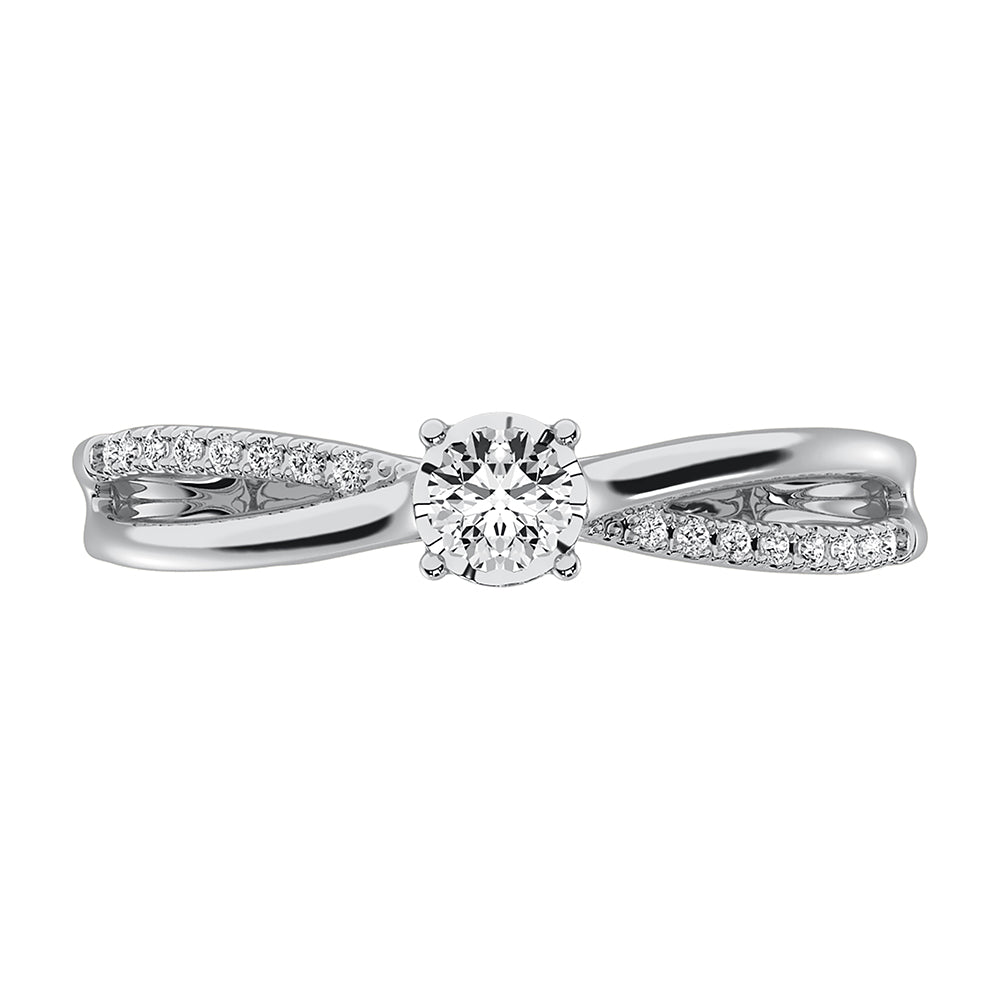 10K White Gold 1/5 Ct.Tw. Diamond Promise Ring