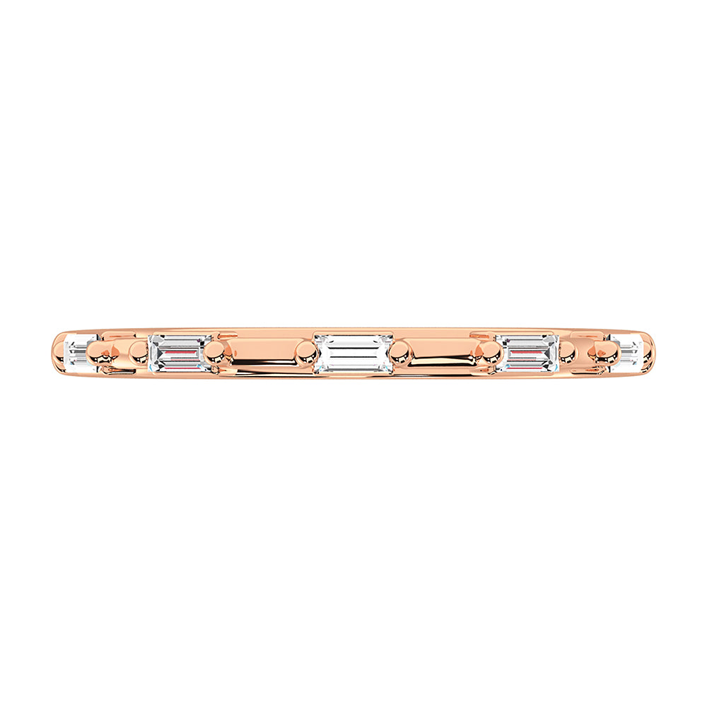 14K Rose Gold 1/2 Ct.Tw. Diamond Curve Band