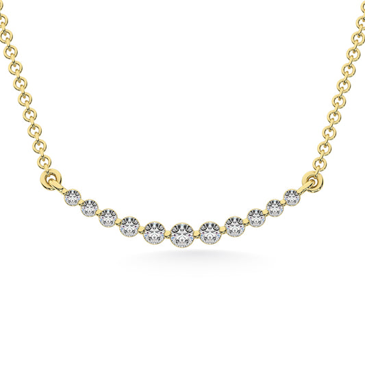 14K Yellow Gold 1/4 Ct.Tw. Diamond Necklace