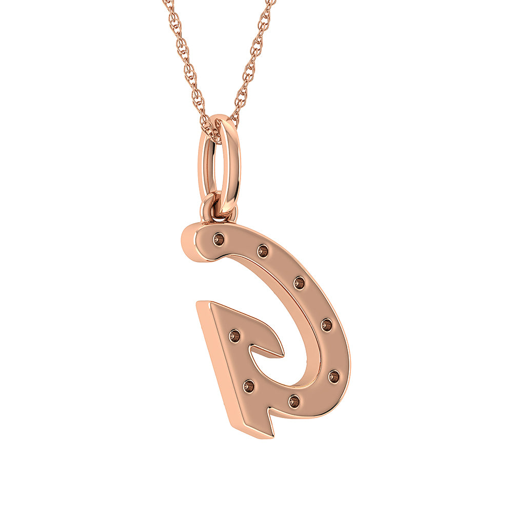 Diamond 1/8 Ct.Tw. Letter G Pendant in 10K Rose Gold