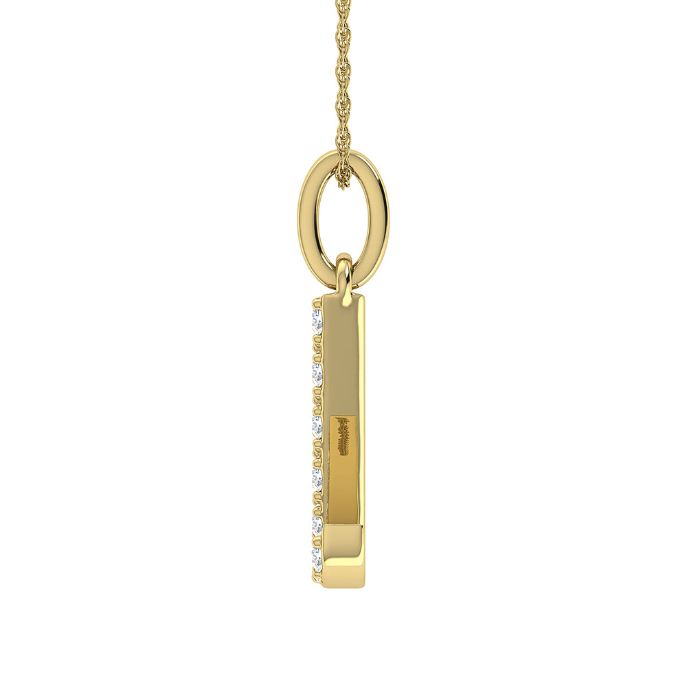 Diamond 1/8 Ct.Tw. Letter L Pendant in 10K Yellow Gold