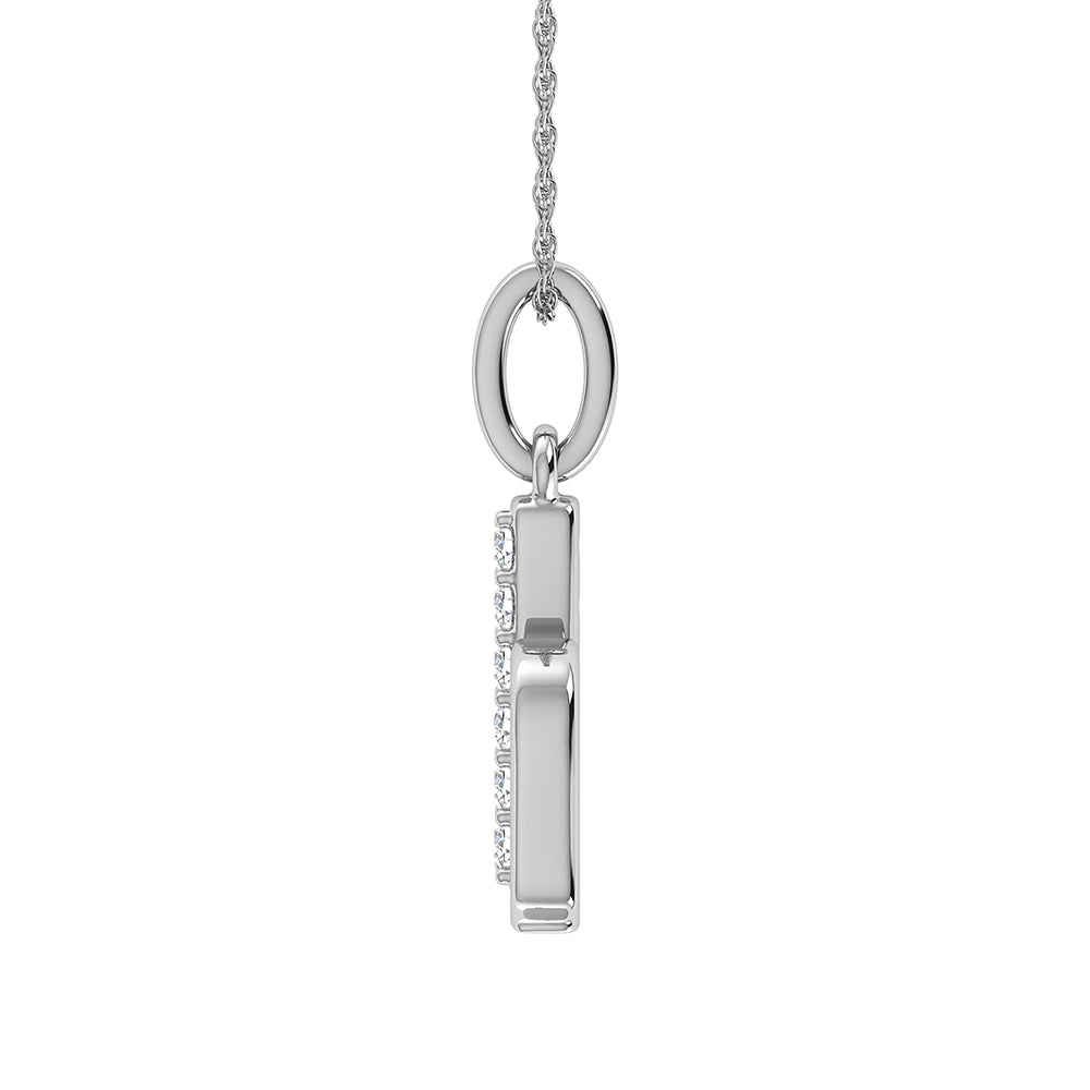 Diamond 1/20 Ct.Tw. Letter H Pendant in 10K White Gold