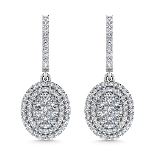 Diamond 1 Ct.Tw. Dangler Earrings in 14K White Gold