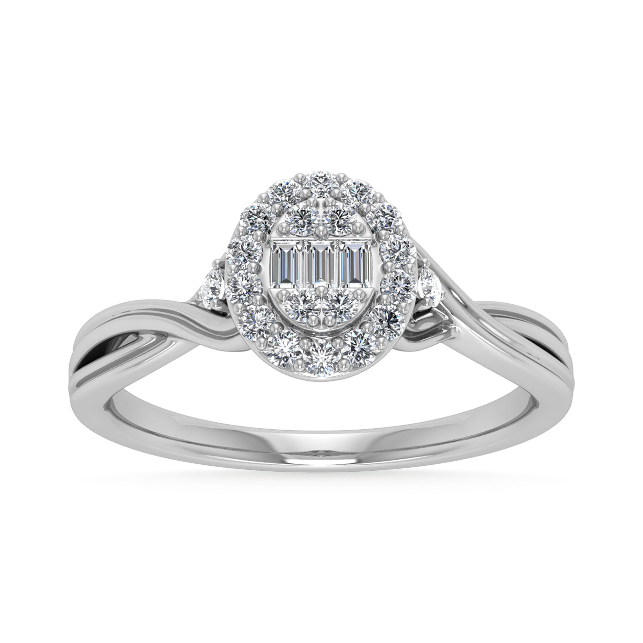 Diamond 1/8 Ct.Tw. Promise Ring in 10K White Gold