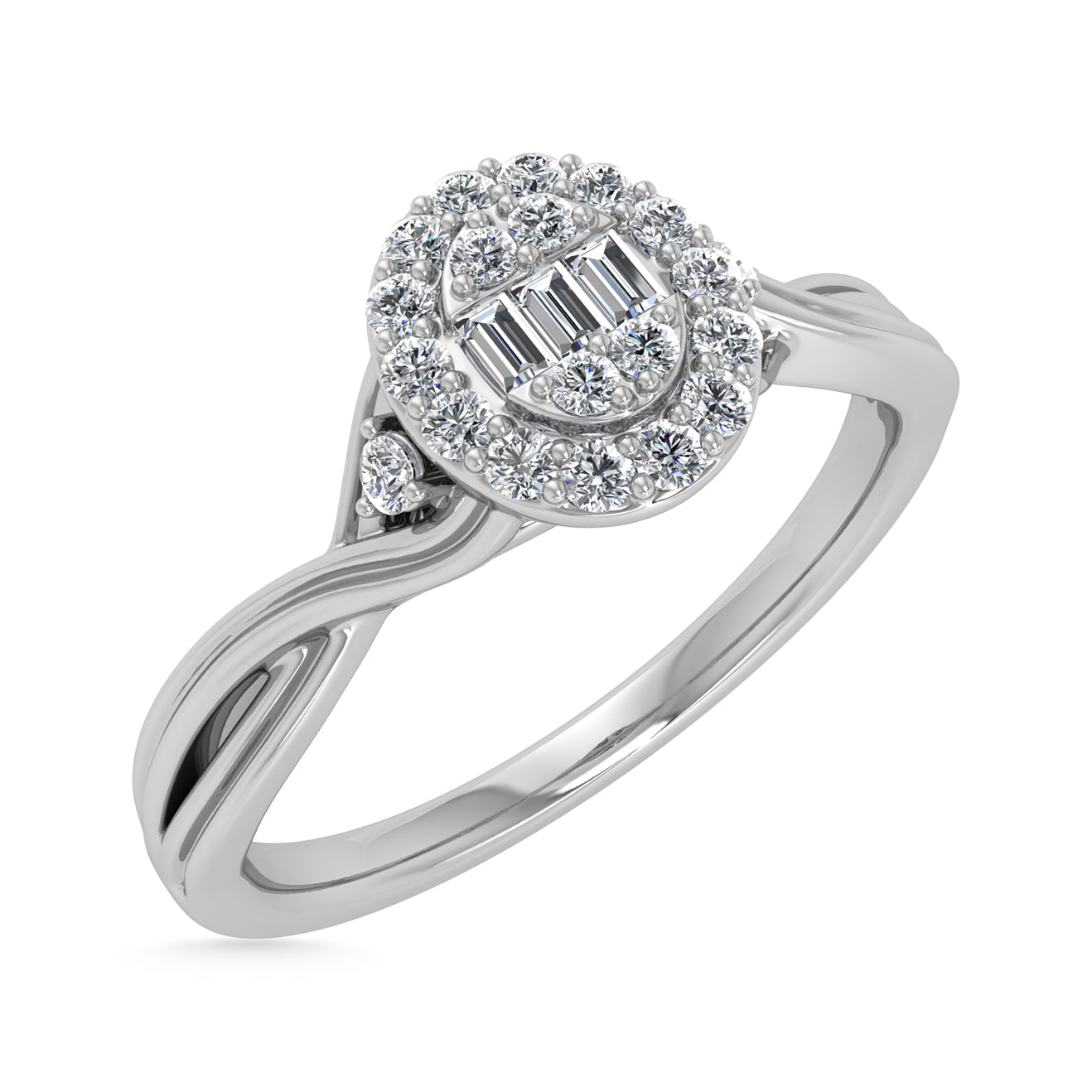 Diamond 1/8 Ct.Tw. Promise Ring in 10K White Gold