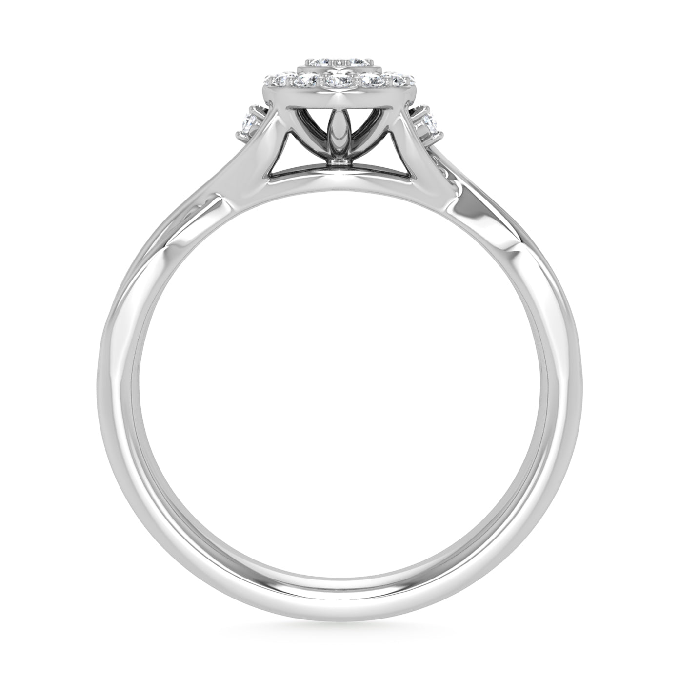 Diamond 1/8 Ct.Tw. Promise Ring in 10K White Gold