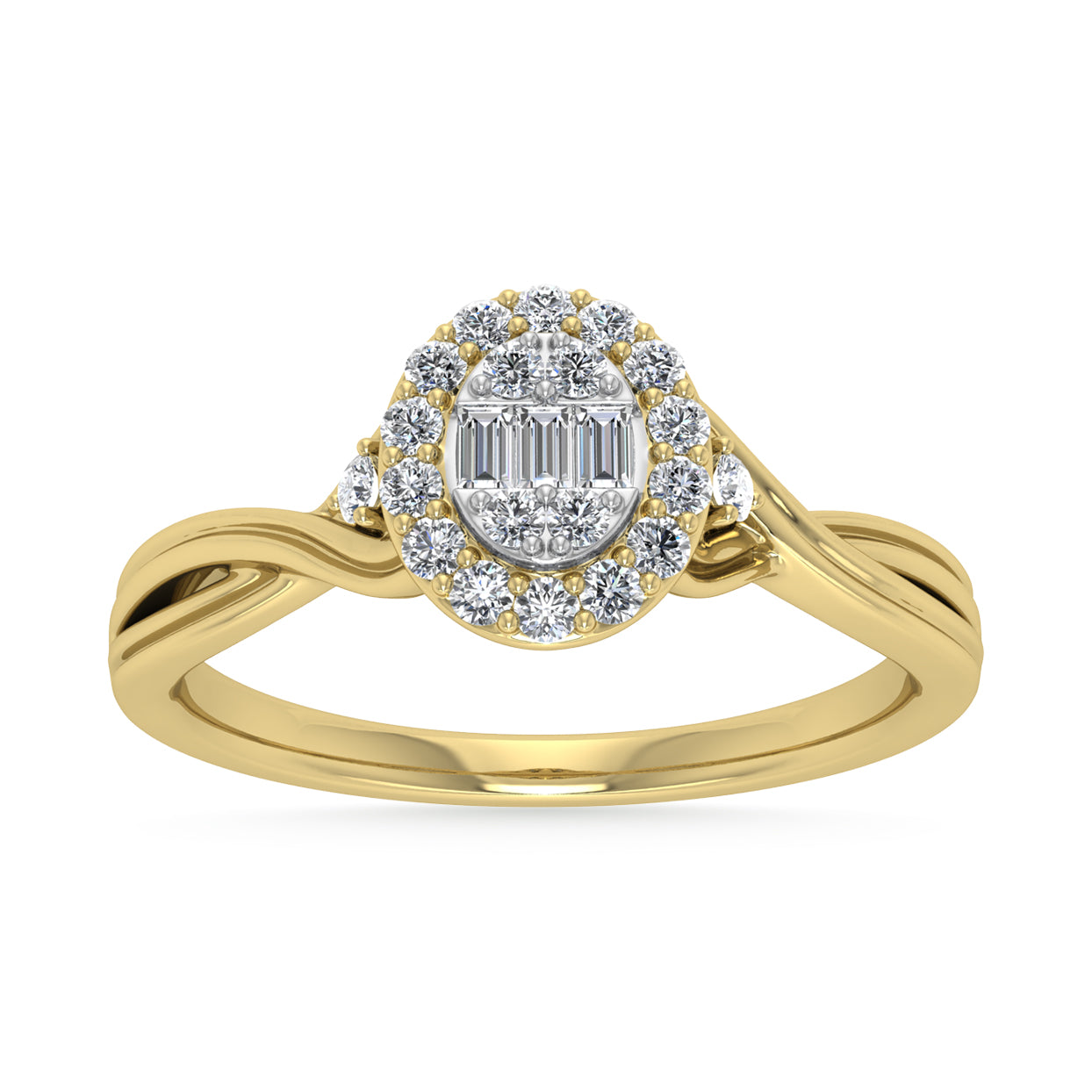 Diamond 1/8 Ct.Tw. Promise Ring in 10K Yellow Gold
