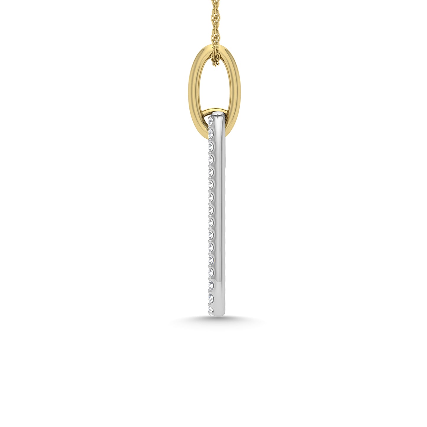 Diamond 1/4 Ct.Tw. Fashion Pendant in 14K Two Tone