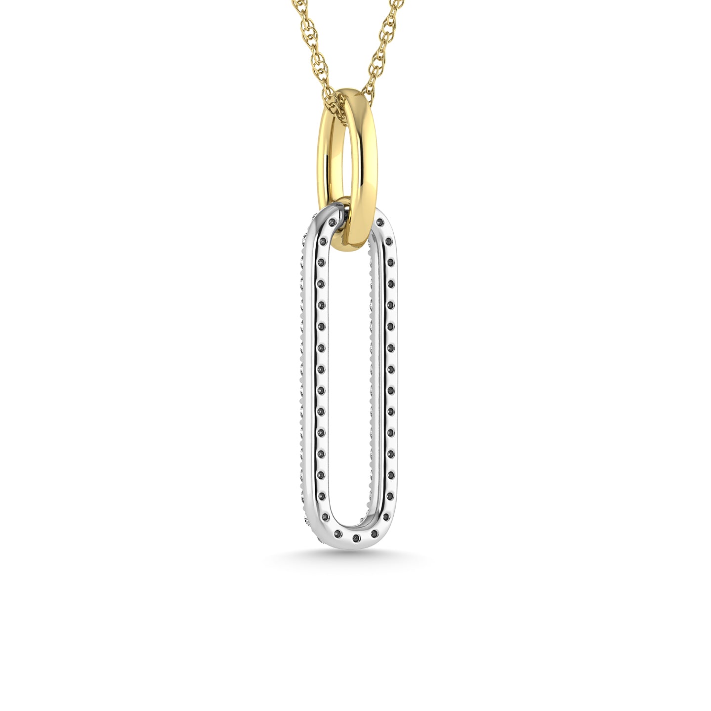 Diamond 1/4 Ct.Tw. Fashion Pendant in 14K Two Tone