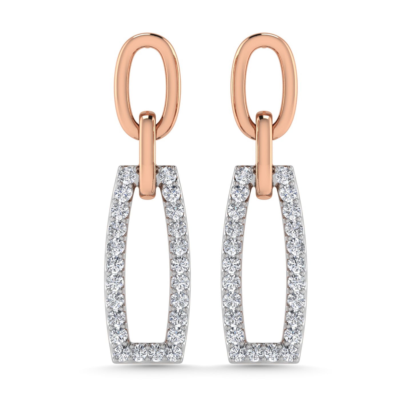 Diamond 1/4 Ct.Tw. Fashion Earrings in 10K Rose Gold