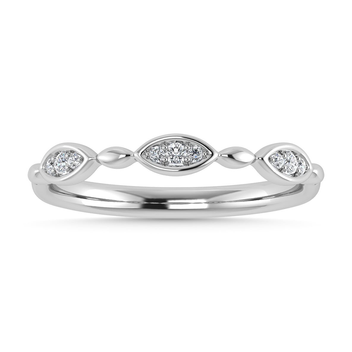 Diamond 1/20 Ct.Tw. Stack Band in 10K White Gold