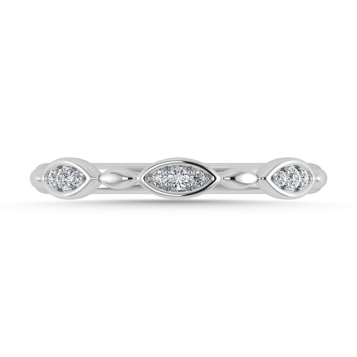 Diamond 1/20 Ct.Tw. Stack Band in 10K White Gold