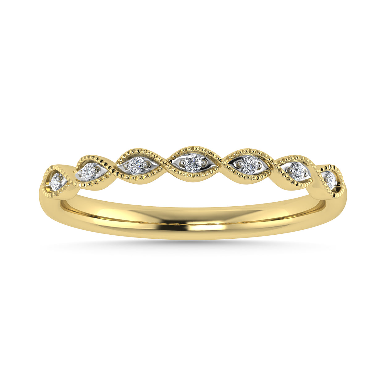 Diamond 1/20 Ct.Tw. Stack Band in 10K Yellow Gold