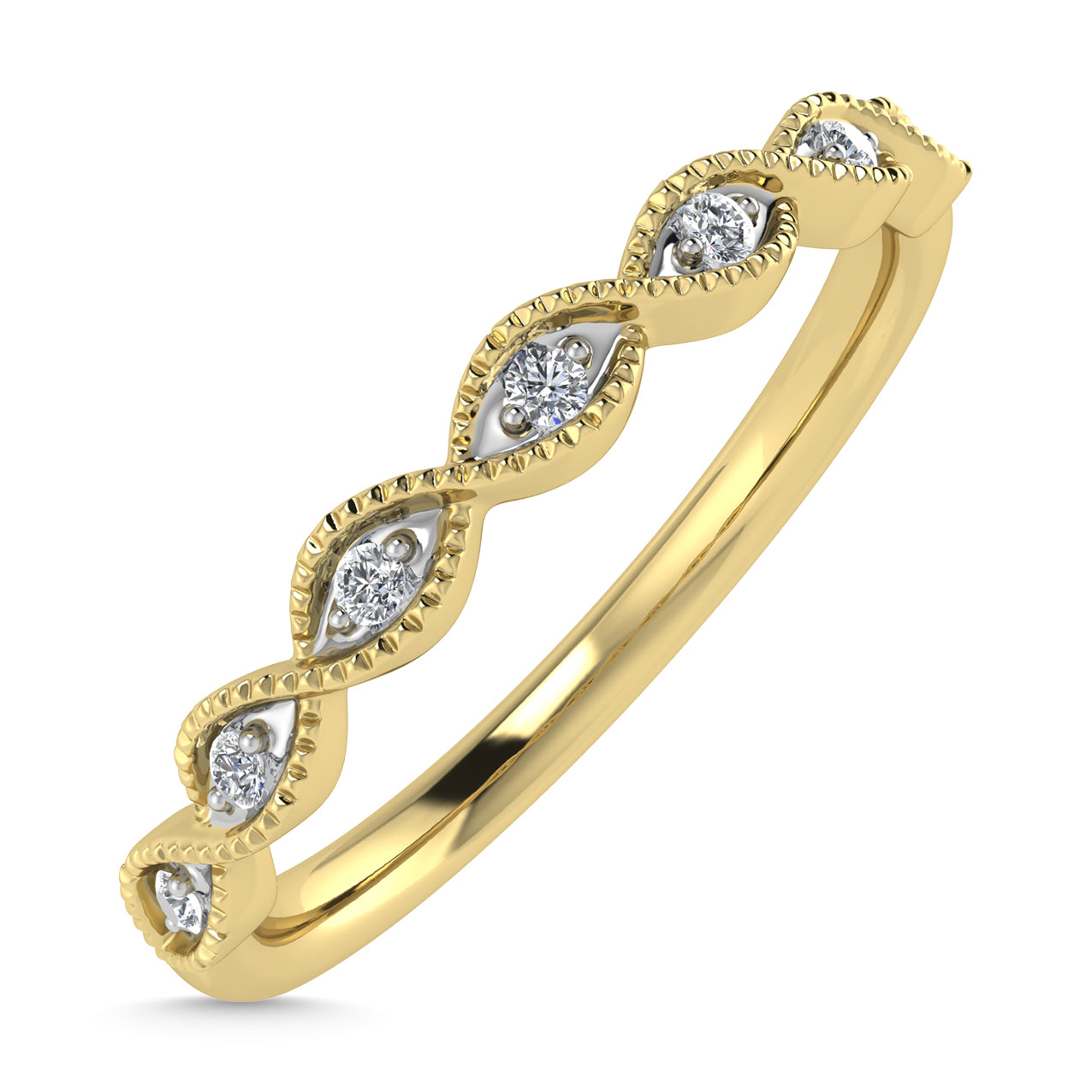 Diamond 1/20 Ct.Tw. Stack Band in 10K Yellow Gold