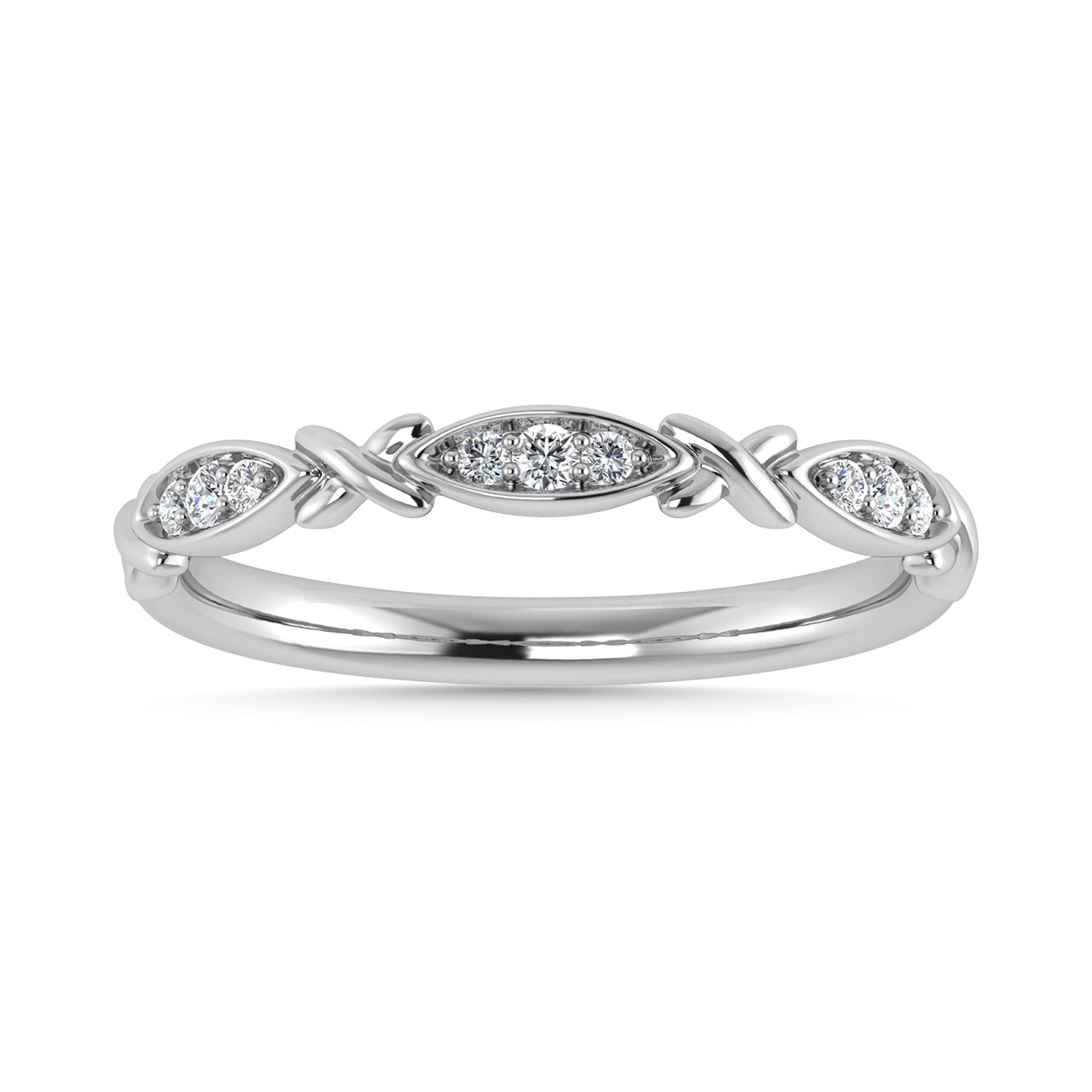 Diamond 1/20 Ct.Tw. Stack Band in 10K White Gold