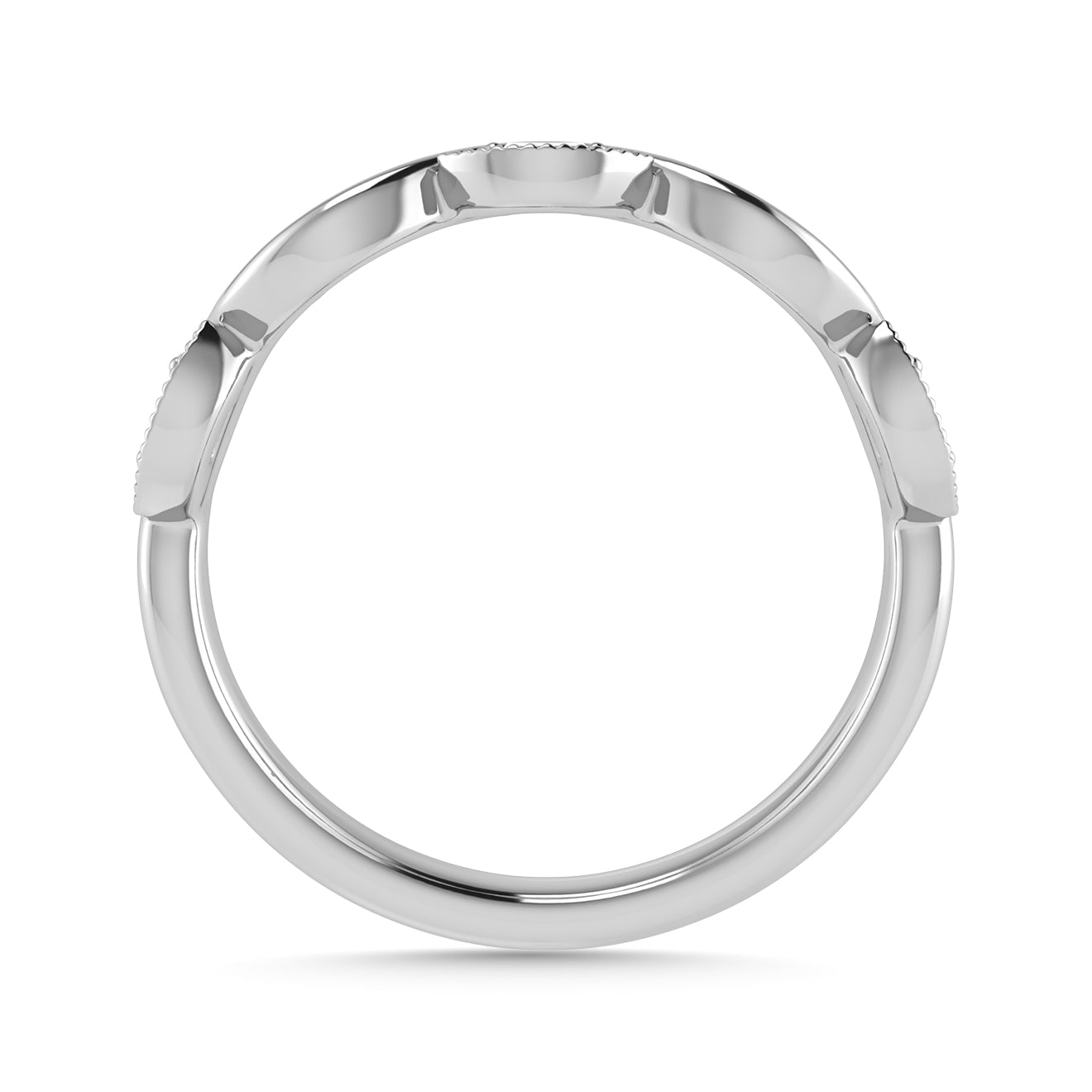 Diamond 1/20 Ct.Tw. Stack Band in 10K White Gold