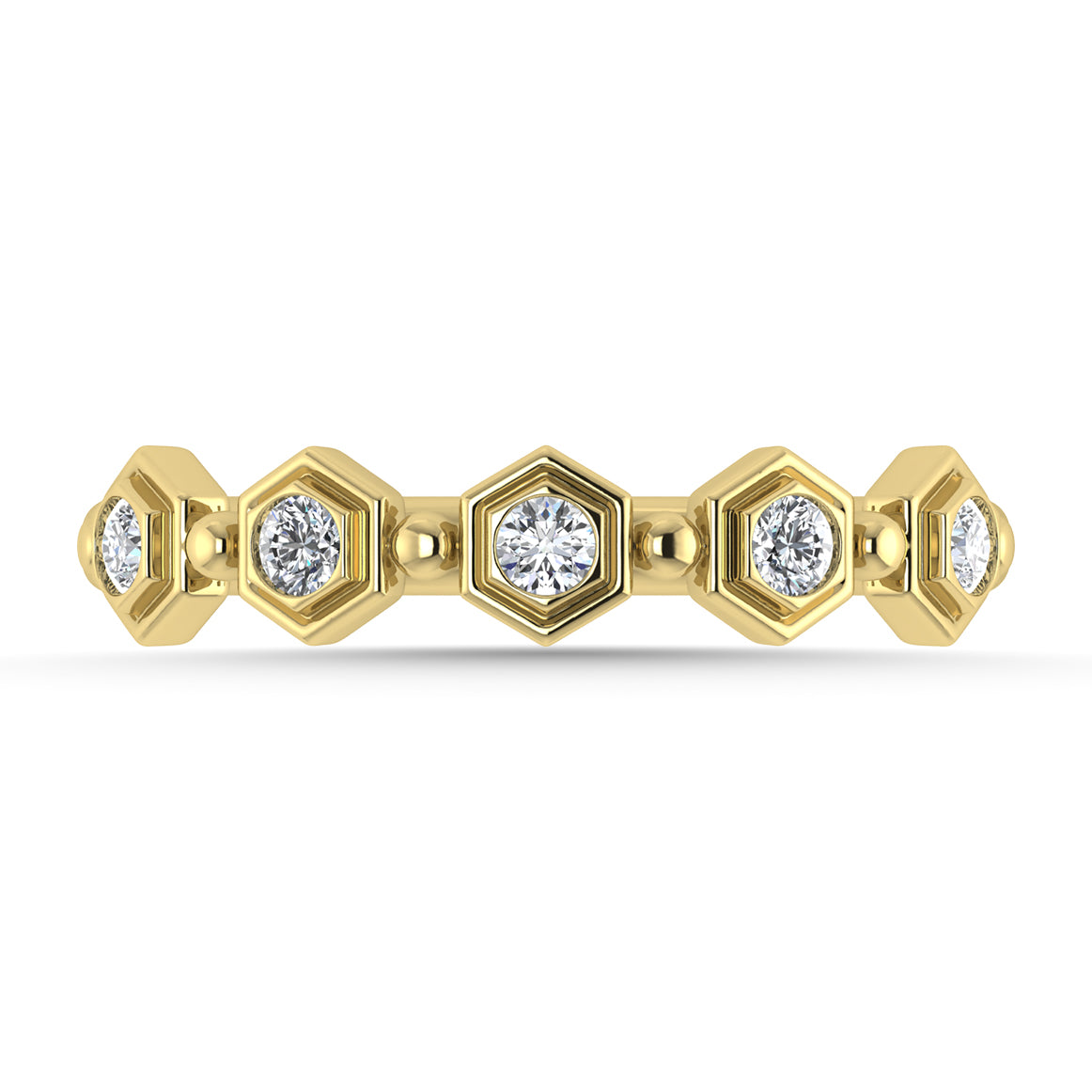 Diamond 1/8 Ct.Tw. Stack Band in 10K Yellow Gold