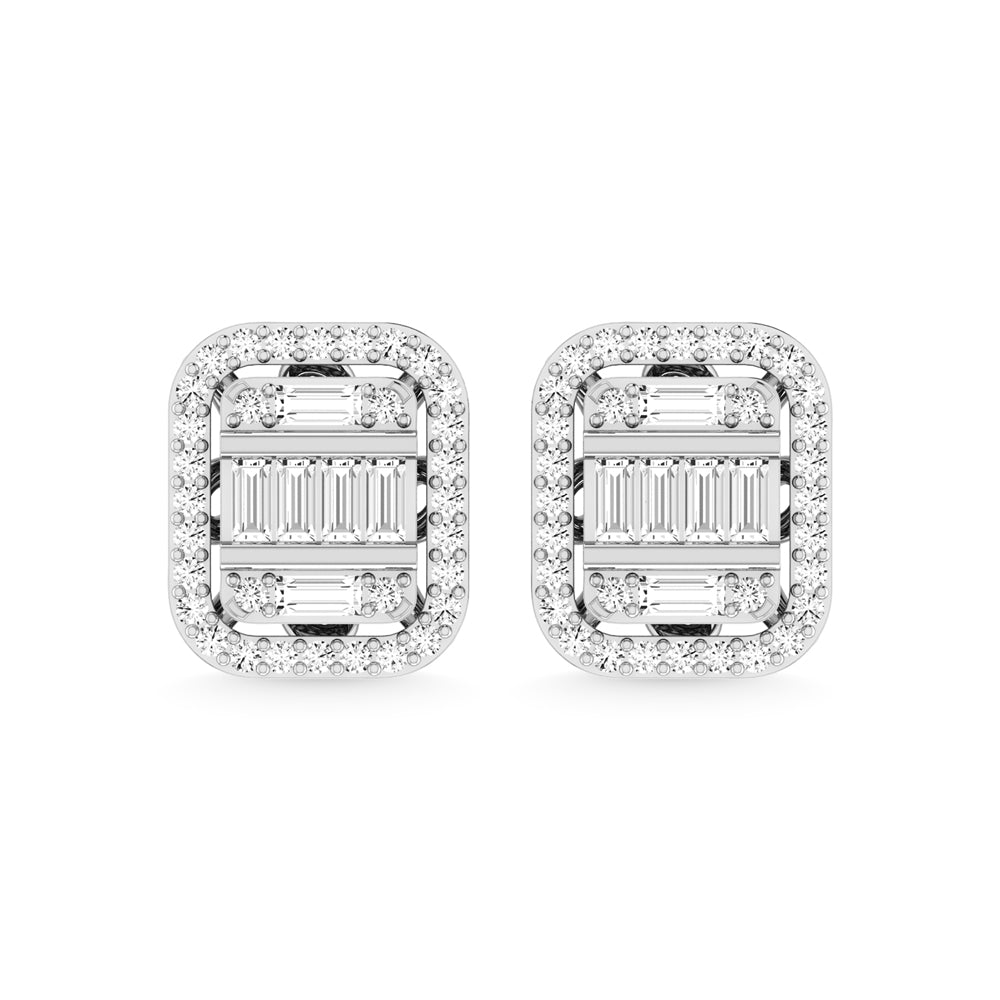 10K White Gold Diamond 1/2 Ct.Tw. Fashion Earrings