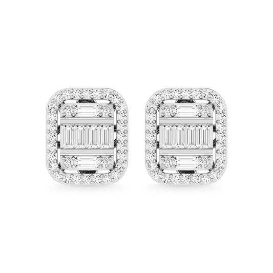 10K White Gold Diamond 1/2 Ct.Tw. Fashion Earrings