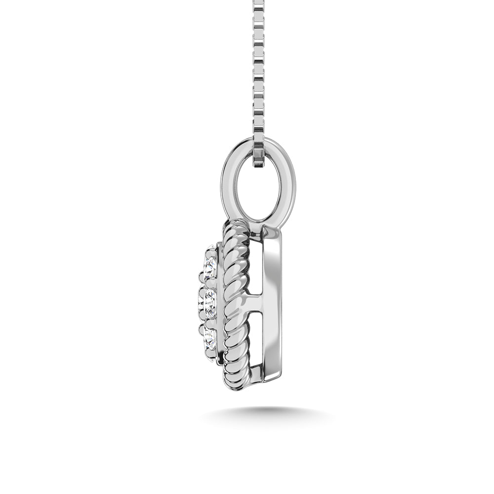 10K White Gold Diamond 1/6 Ct.Tw. Fashion Pendant