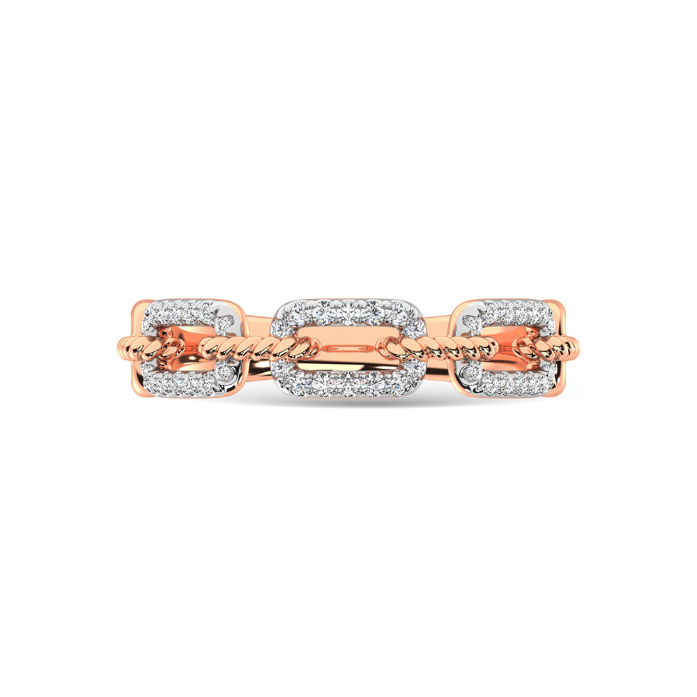 10K Rose Gold Diamond 1/5 Ct.Tw. Fashion Ring