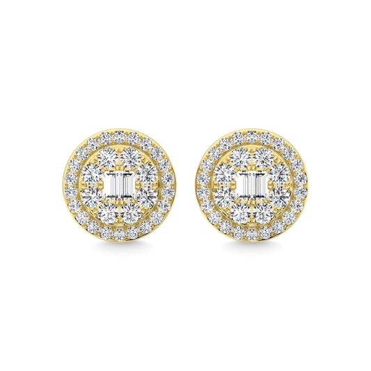 14K Yellow Gold Diamond 1/4 Ct.Tw. Fashion Earrings