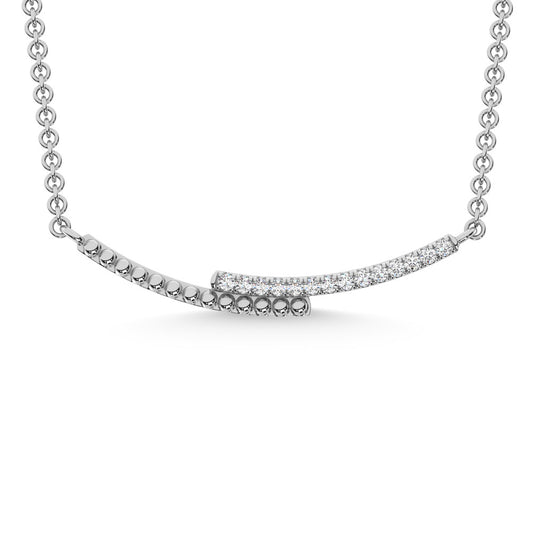 10K White Gold Diamond 1/10 Ct.Tw. Fashion Necklace
