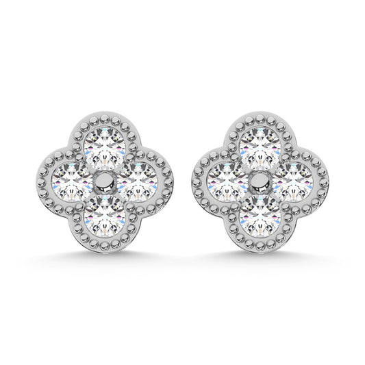 10K White Gold Diamond 1/3 Ct.Tw. Fashion Earrings