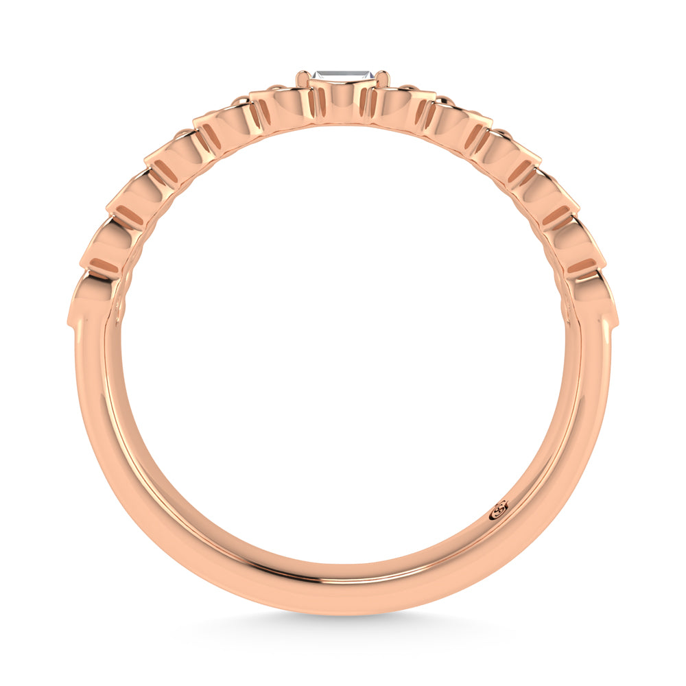14K Rose Gold Diamond 1/10 Ct.Tw. Stackable Band