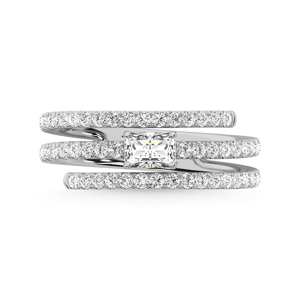 14K White Gold Diamond 3/4 Ct.Tw. Fashion Ring