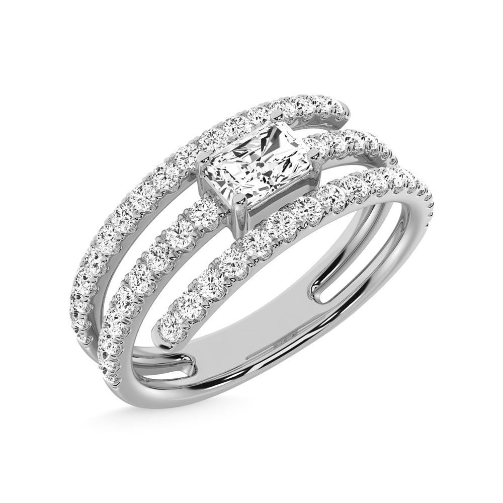 14K White Gold Diamond 3/4 Ct.Tw. Fashion Ring