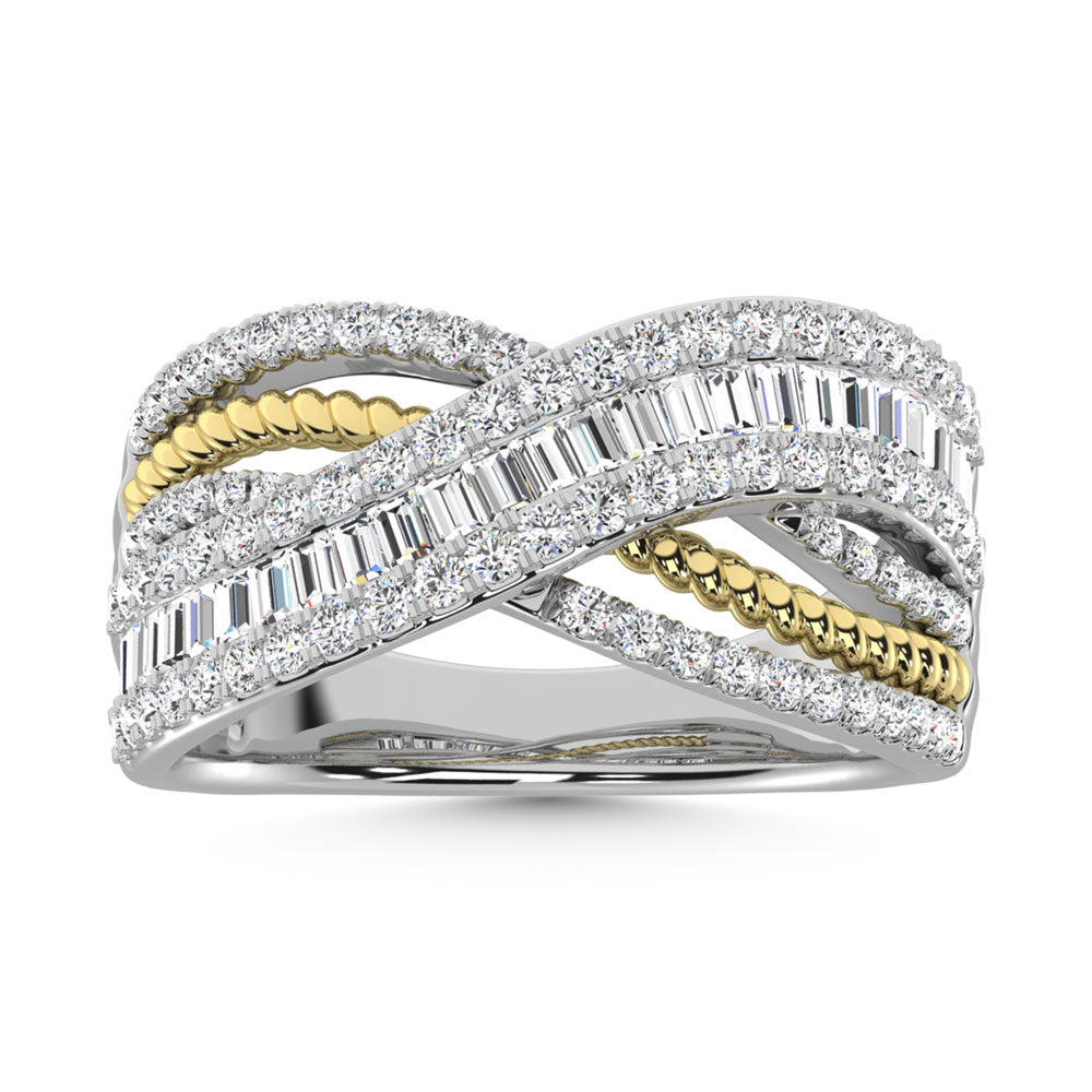 14K Two Tone Diamond 1 Ct.Tw. Fashion Ring