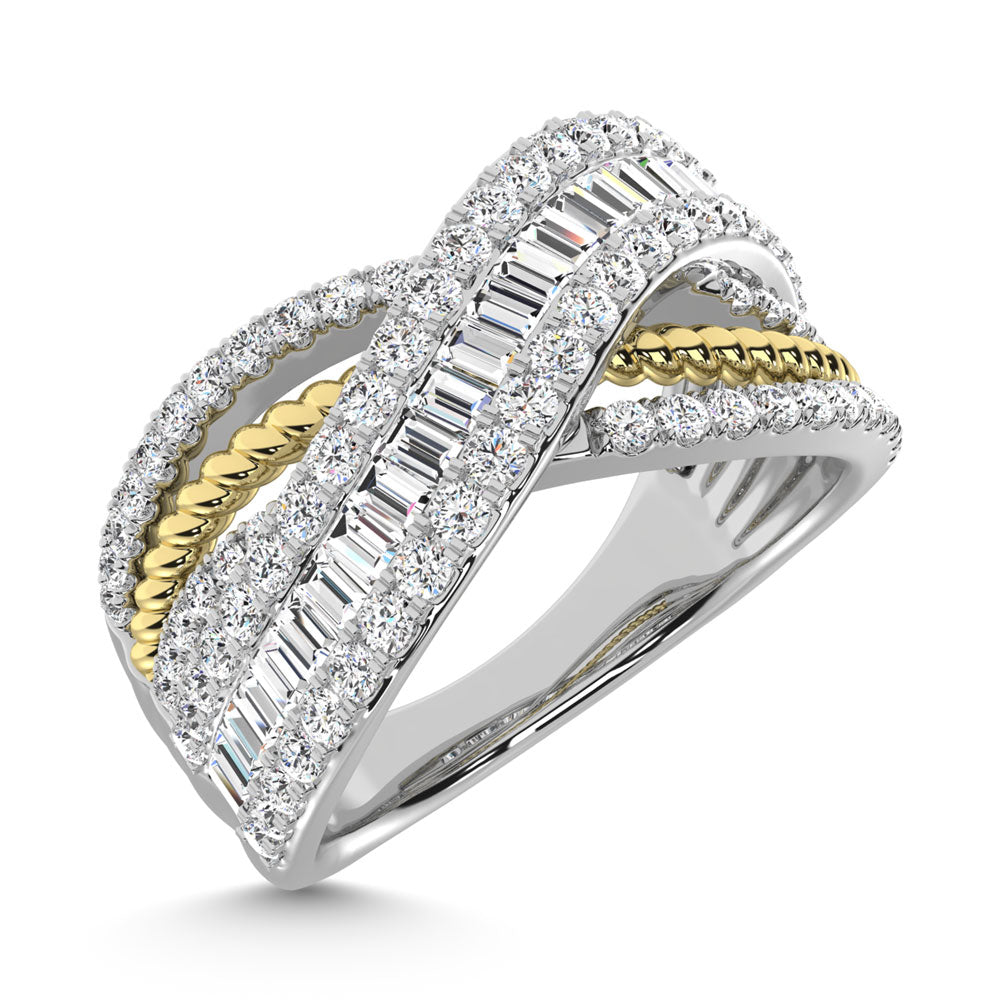 14K Two Tone Diamond 1 Ct.Tw. Fashion Ring