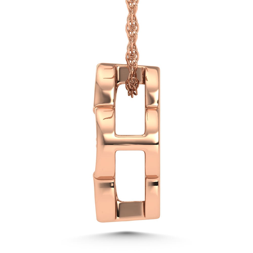 14K Rose Gold Diamond 1/20.Ct. Tw. Fashion Pendant