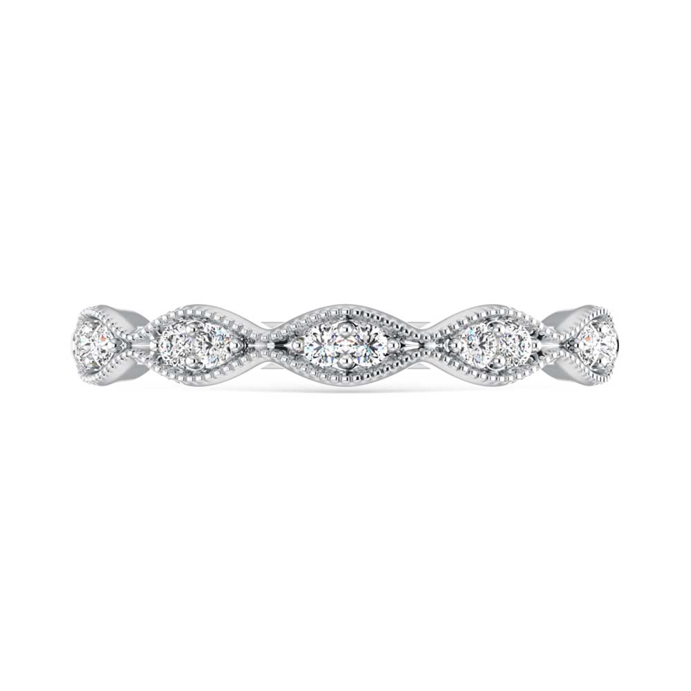 14K White Gold Diamond 1/6 Ct. Tw. Stackable Band