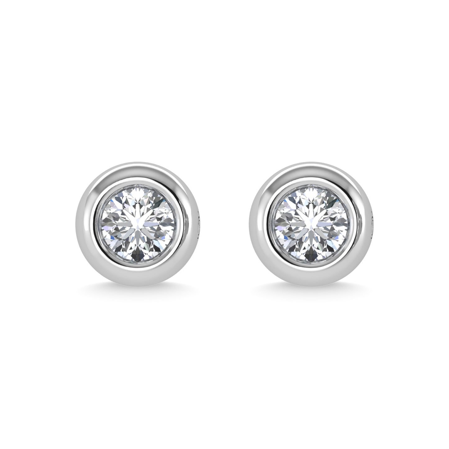 14K White Gold Diamond 1/5 Ct.Tw.  Stud Earrings