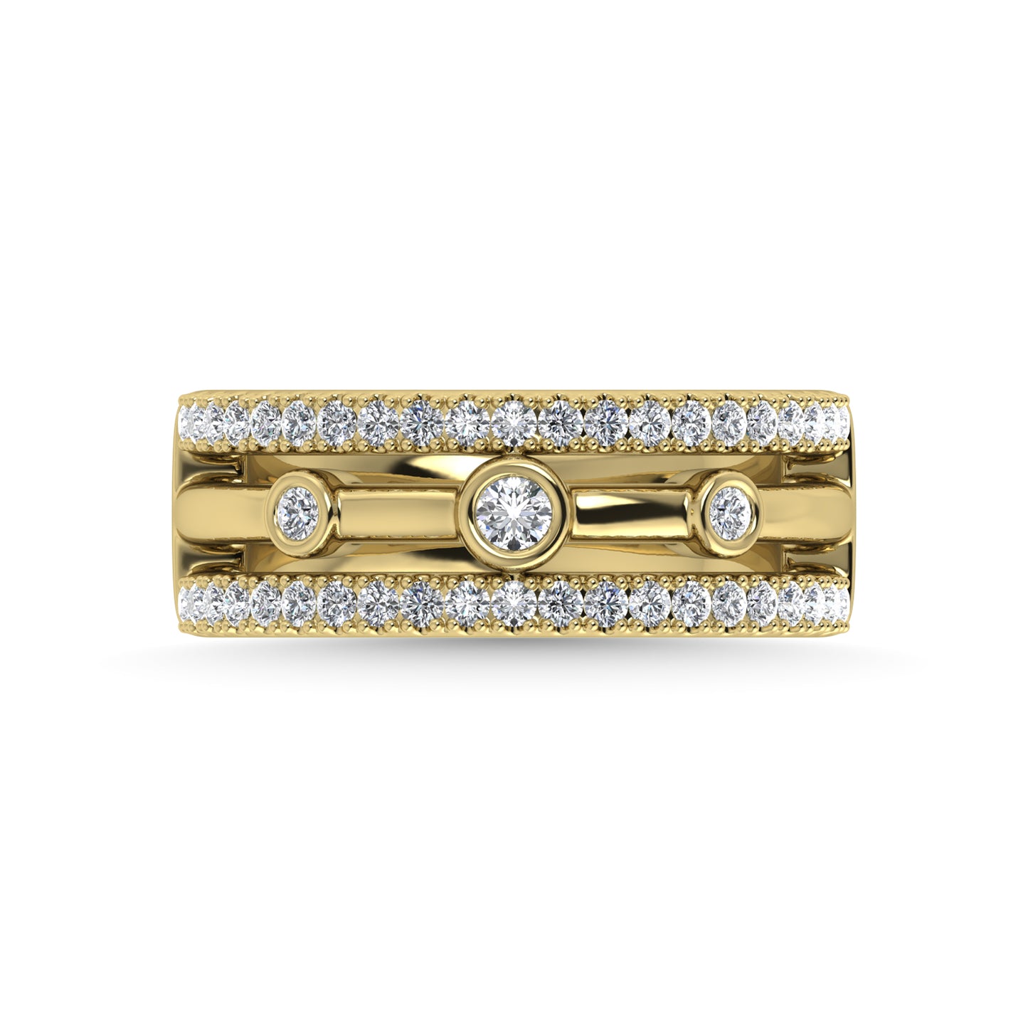 14K Two Tone Diamond 1/2 Ct.Tw. Fashion Band