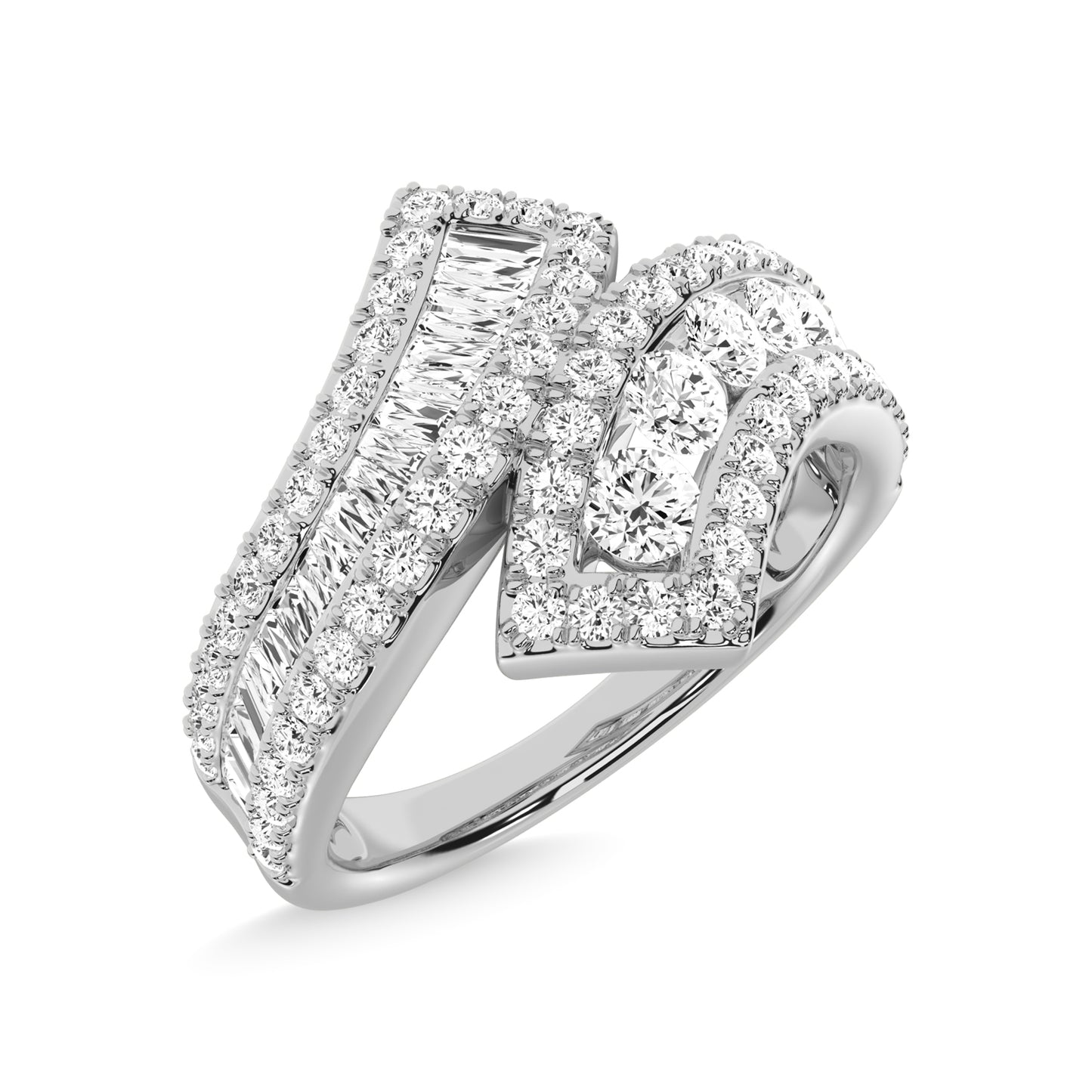 14K White Gold Diamond 1 Ct.Tw. Fashion Ring