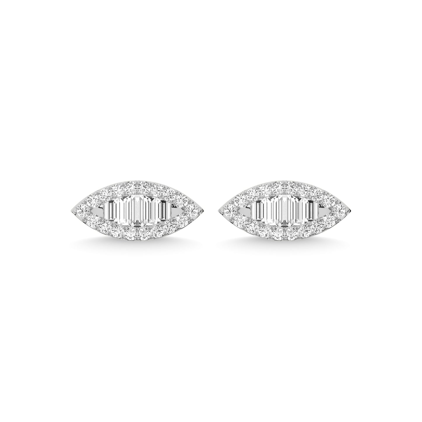 14K White Gold Diamond 1/3 Ct.Tw. Fashion Earrings
