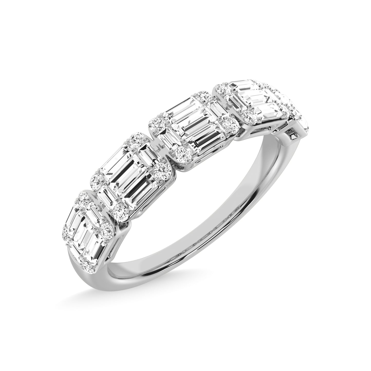 14K White Gold Diamond 5/8 Ct.Tw. Fashion Ring