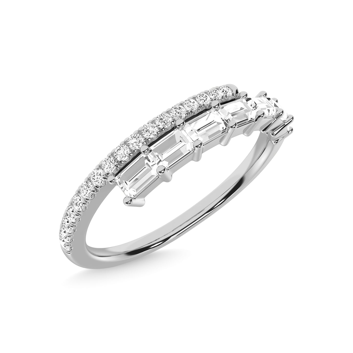 14K White Gold Diamond 1/3 Ct.Tw. Fashion Ring