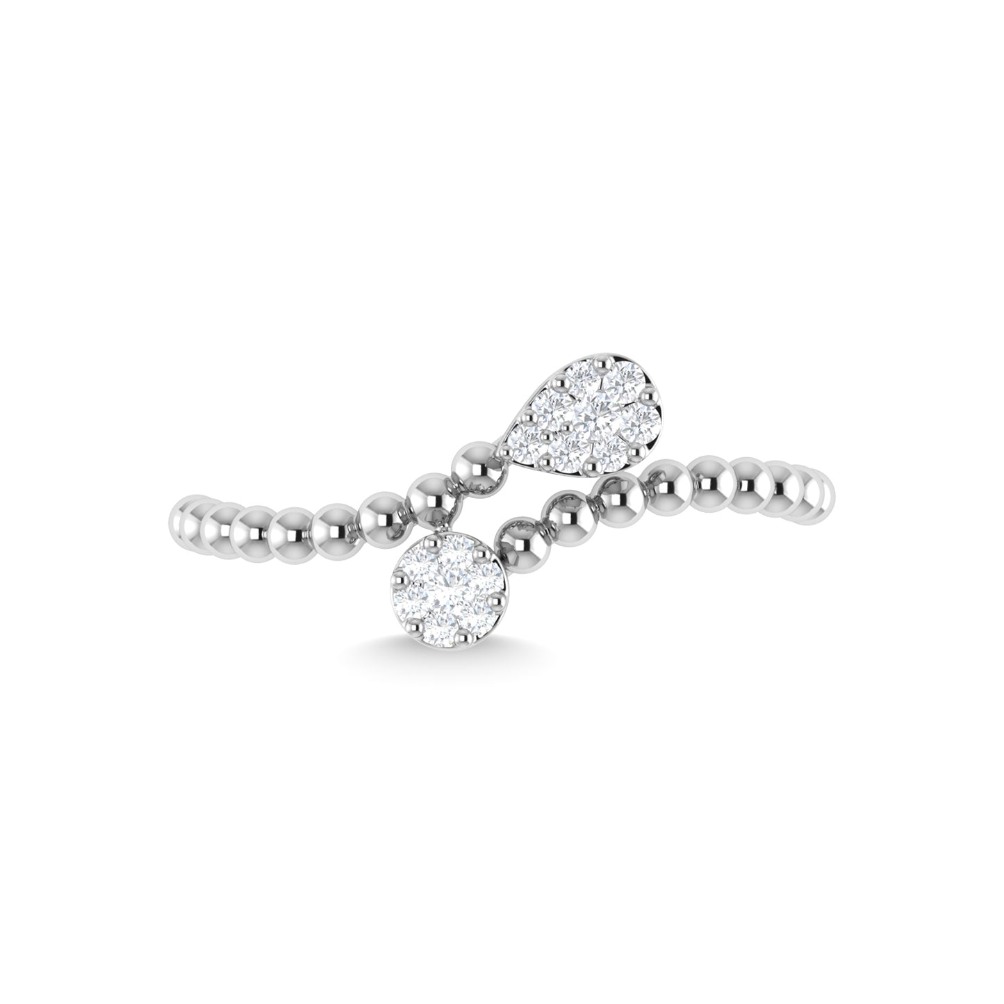 14K White Gold Diamond 1/6 Ct.Tw. Fashion Ring