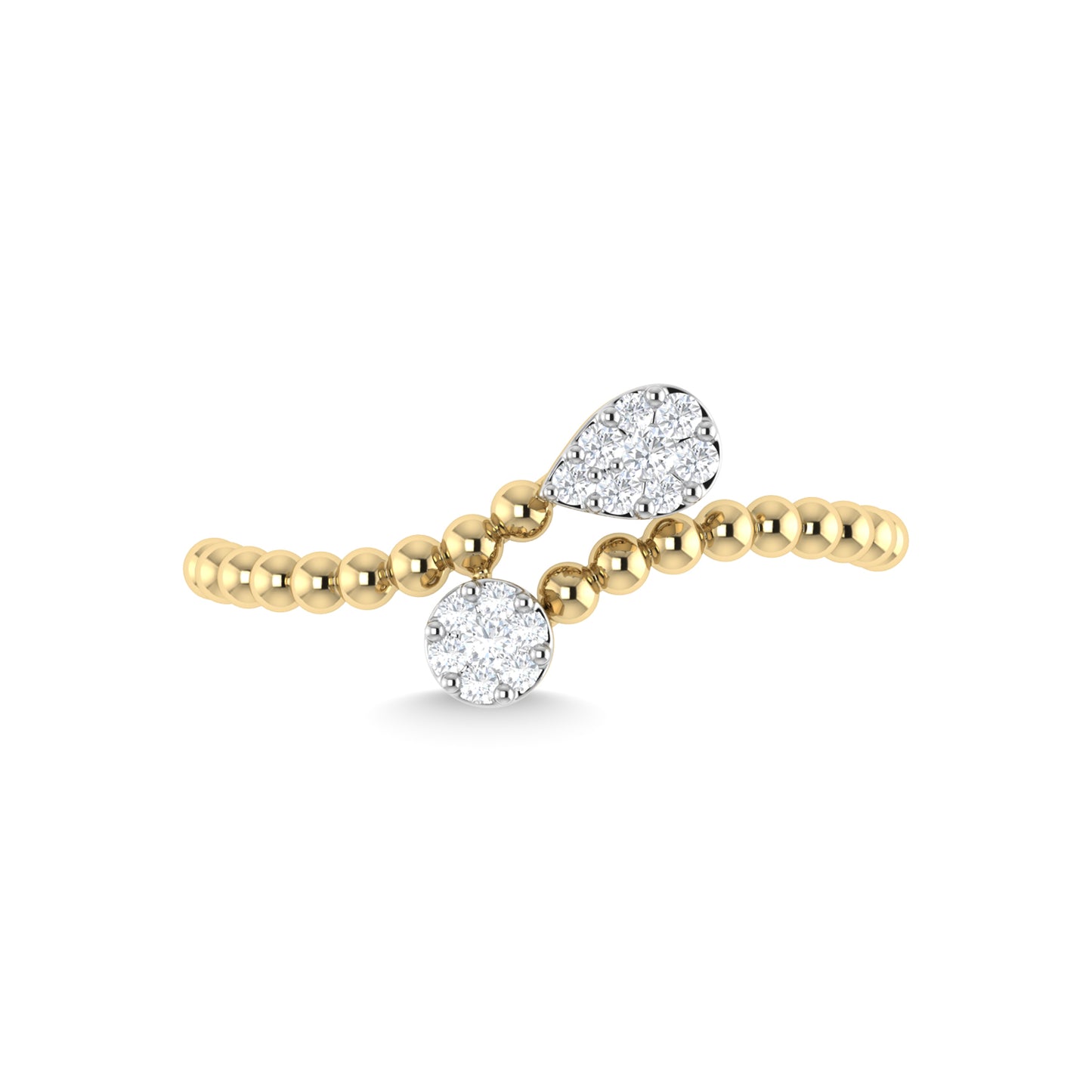 14K Yellow Gold Diamond 1/6 Ct.Tw. Fashion Ring