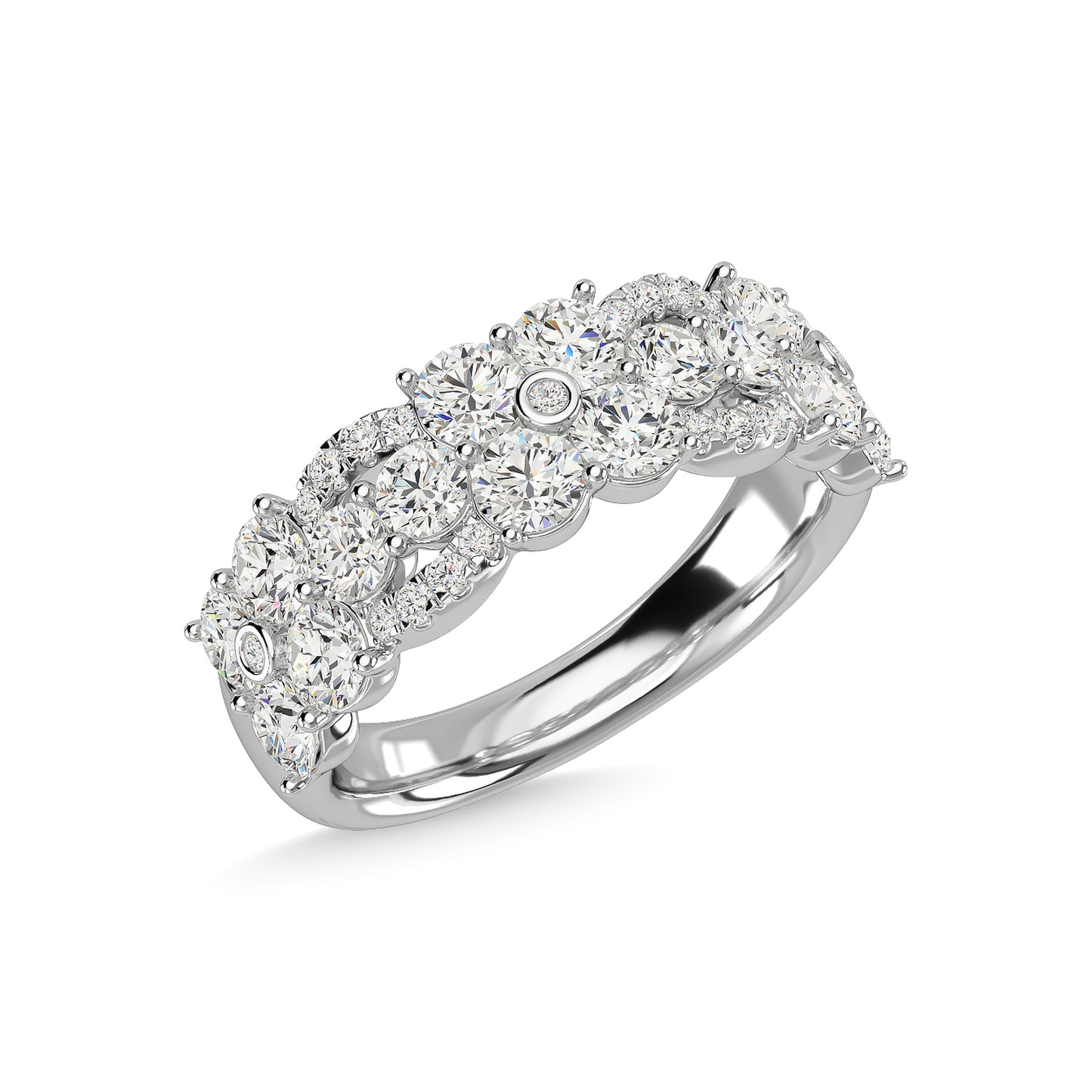 14K White Gold Diamond 2 Ct.Tw. Fashion Ring