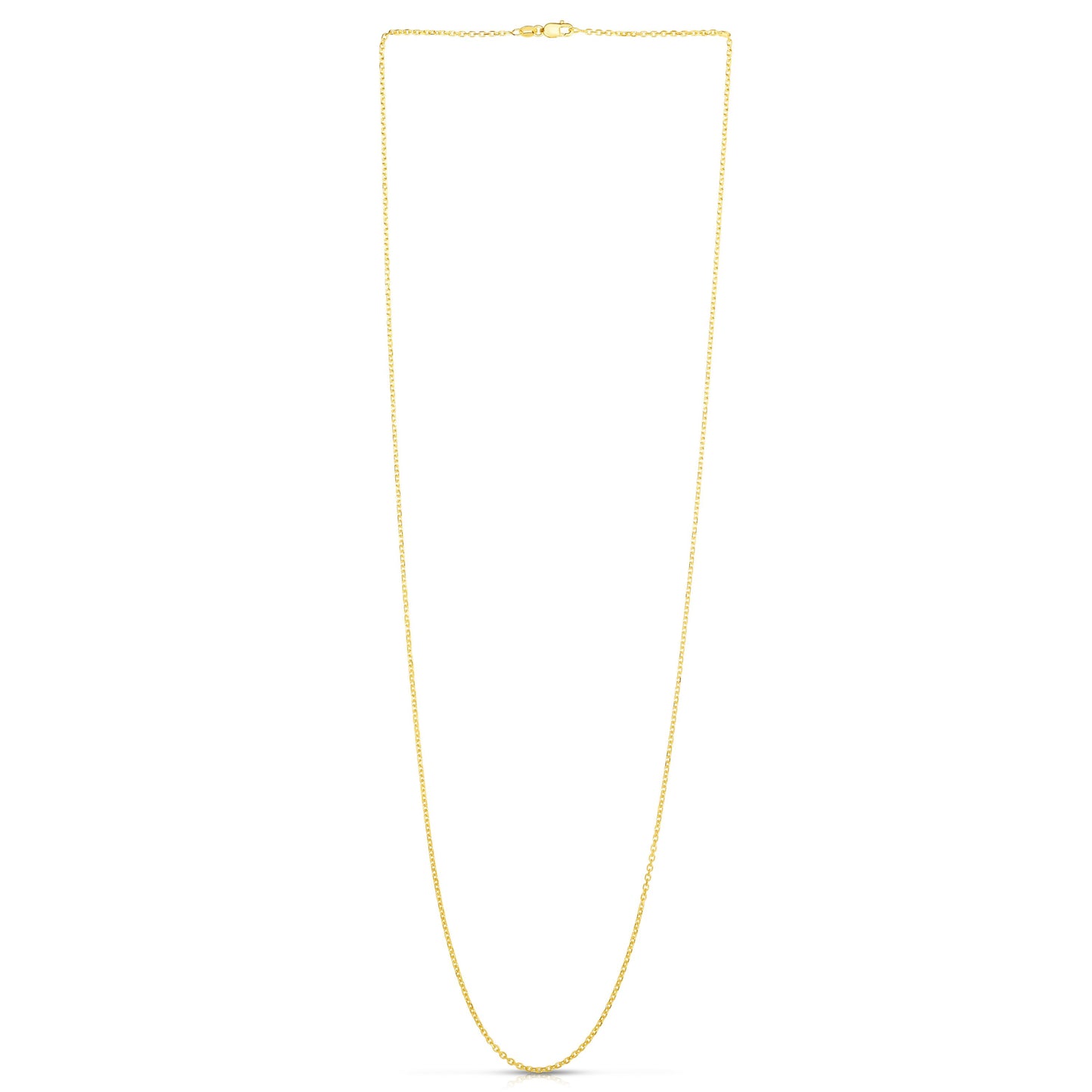 14K Gold 1.5mm Diamond Cut Cable Chain