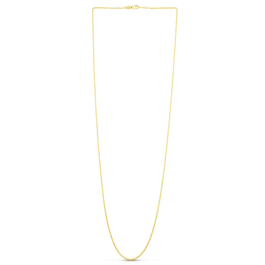 14K Gold 1.5mm Diamond Cut Cable Chain