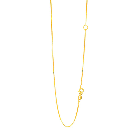 14K Gold .8mm Extendable Chain
