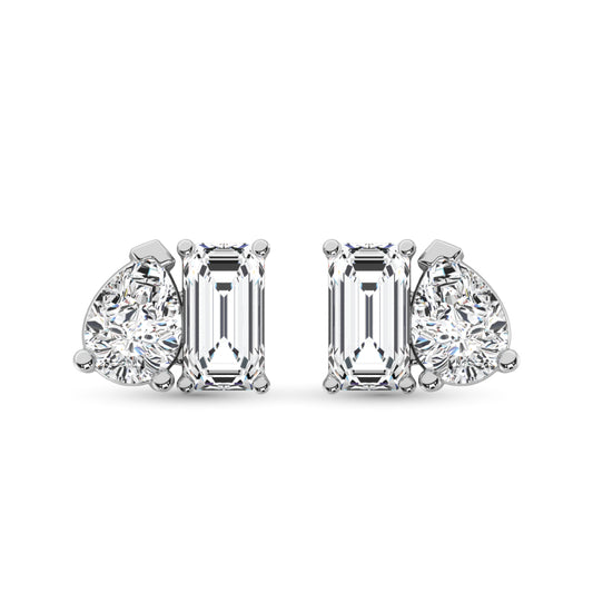 10K White Gold Lab Grown Diamond 5/8 Ct.Tw. Fashion Earrings