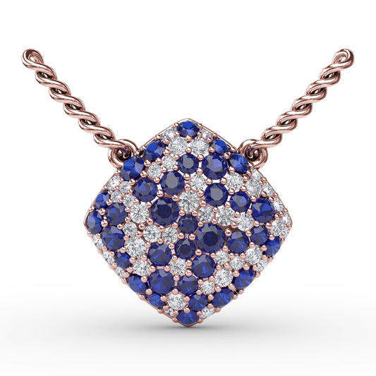 Up The Glam Sapphire And Diamond Pendant