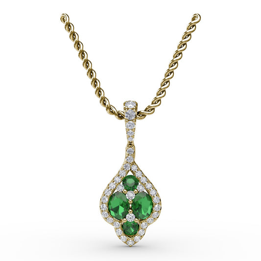 Precious Emerald and Diamond Pendant